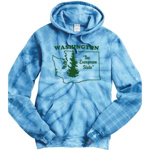 Washington Home I Love Wa Evergreen State Tie Dye Hoodie