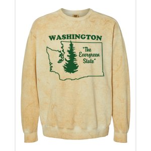 Washington Home I Love Wa Evergreen State Colorblast Crewneck Sweatshirt