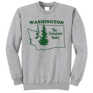 Washington Home I Love Wa Evergreen State Tall Sweatshirt