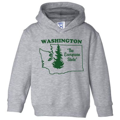 Washington Home I Love Wa Evergreen State Toddler Hoodie