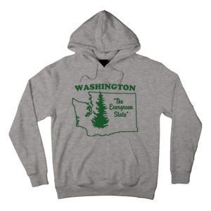 Washington Home I Love Wa Evergreen State Tall Hoodie