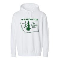 Washington Home I Love Wa Evergreen State Garment-Dyed Fleece Hoodie