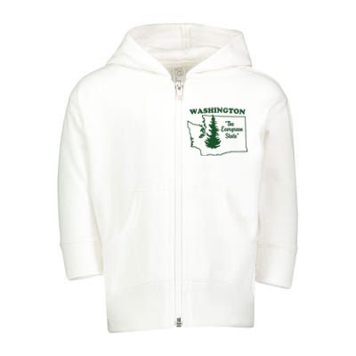 Washington Home I Love Wa Evergreen State Toddler Zip Fleece Hoodie