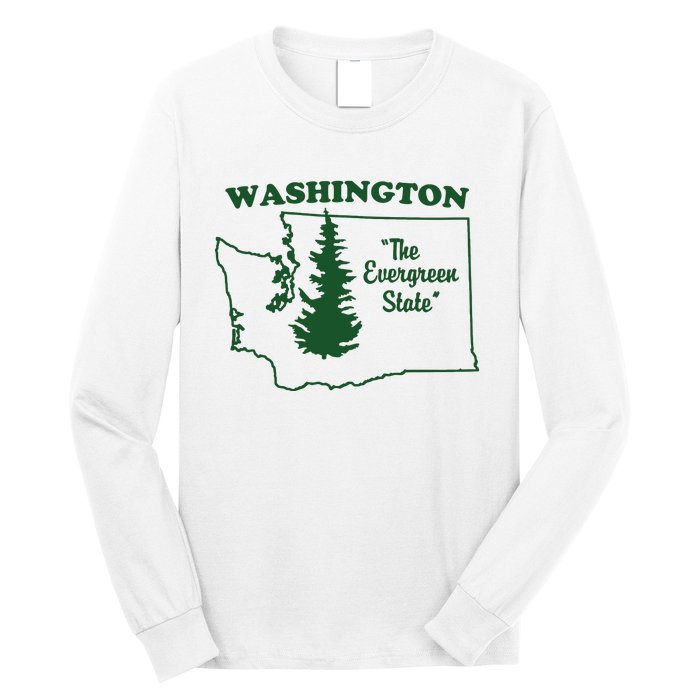 Washington Home I Love Wa Evergreen State Long Sleeve Shirt