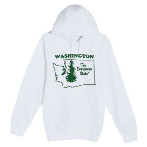 Washington Home I Love Wa Evergreen State Premium Pullover Hoodie