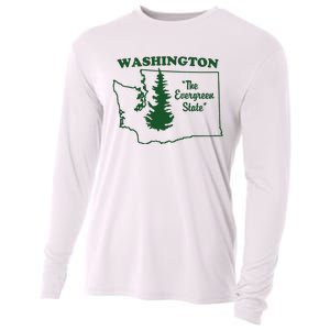 Washington Home I Love Wa Evergreen State Cooling Performance Long Sleeve Crew