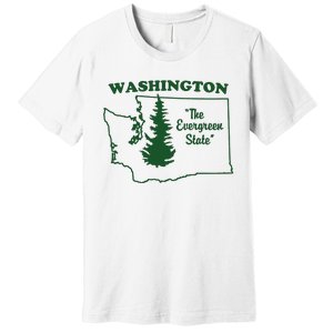 Washington Home I Love Wa Evergreen State Premium T-Shirt