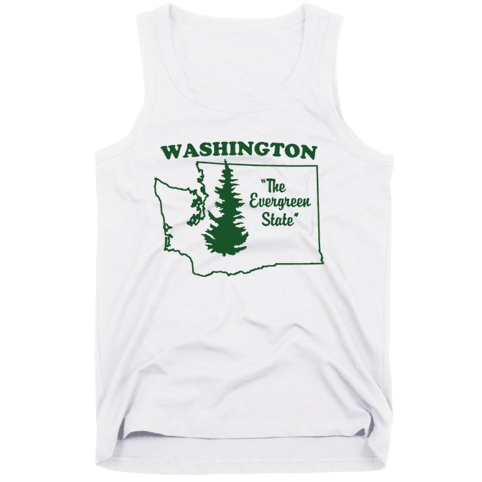 Washington Home I Love Wa Evergreen State Tank Top