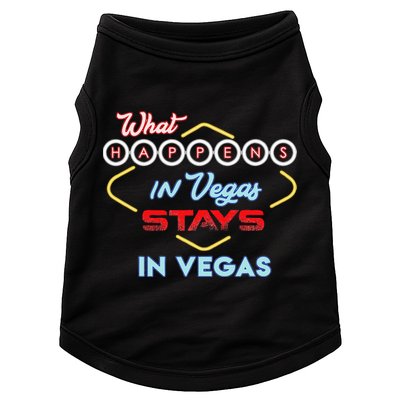 What Happens In Vegas Stays In Vegas Fun Vegas Trip Doggie Tank