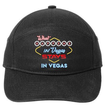 What Happens In Vegas Stays In Vegas Fun Vegas Trip 7-Panel Snapback Hat