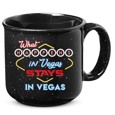 What Happens In Vegas Stays In Vegas Fun Vegas Trip 15oz Campfire Ceramic Mug