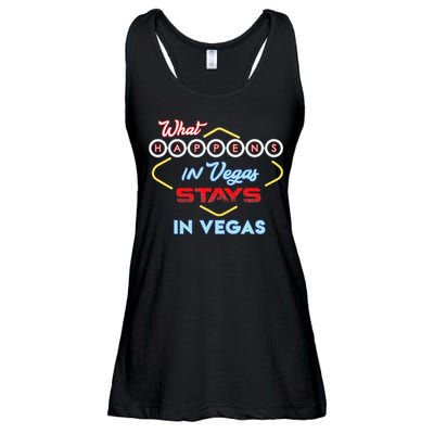 What Happens In Vegas Stays In Vegas Fun Vegas Trip Ladies Essential Flowy Tank
