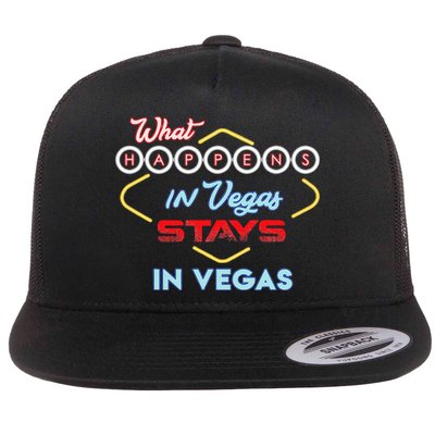 What Happens In Vegas Stays In Vegas Fun Vegas Trip Flatbill Hat