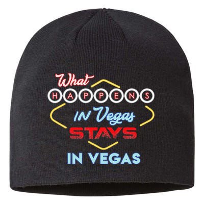 What Happens In Vegas Stays In Vegas Fun Vegas Trip Sustainable Beanie