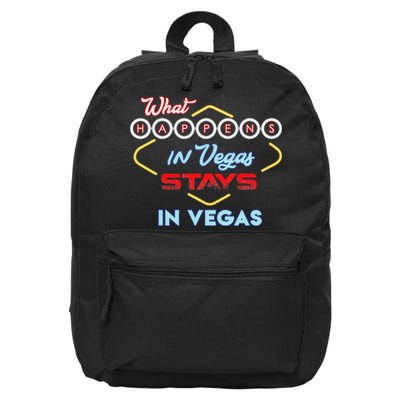 What Happens In Vegas Stays In Vegas Fun Vegas Trip 16 in Basic Backpack