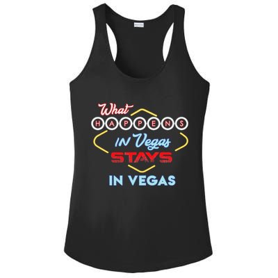 What Happens In Vegas Stays In Vegas Fun Vegas Trip Ladies PosiCharge Competitor Racerback Tank