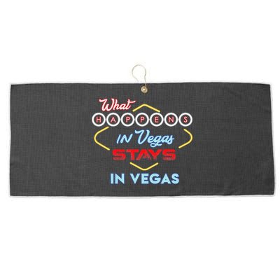 What Happens In Vegas Stays In Vegas Fun Vegas Trip Large Microfiber Waffle Golf Towel