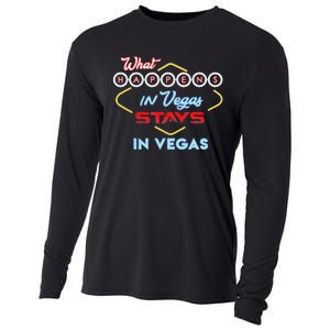 What Happens In Vegas Stays In Vegas Fun Vegas Trip Cooling Performance Long Sleeve Crew