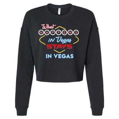What Happens In Vegas Stays In Vegas Fun Vegas Trip Cropped Pullover Crew