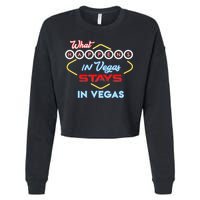 What Happens In Vegas Stays In Vegas Fun Vegas Trip Cropped Pullover Crew