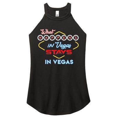 What Happens In Vegas Stays In Vegas Fun Vegas Trip Women's Perfect Tri Rocker Tank