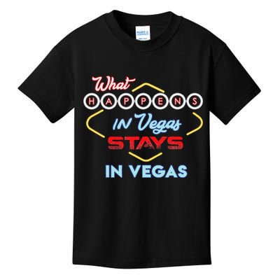 What Happens In Vegas Stays In Vegas Fun Vegas Trip Kids T-Shirt