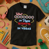 What Happens In Vegas Stays In Vegas Fun Vegas Trip Kids T-Shirt