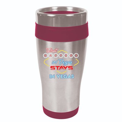 What Happens In Vegas Stays In Vegas Fun Vegas Trip 16oz Travel Tumbler