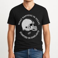 What Happens In Vegas Started In Oakland V-Neck T-Shirt