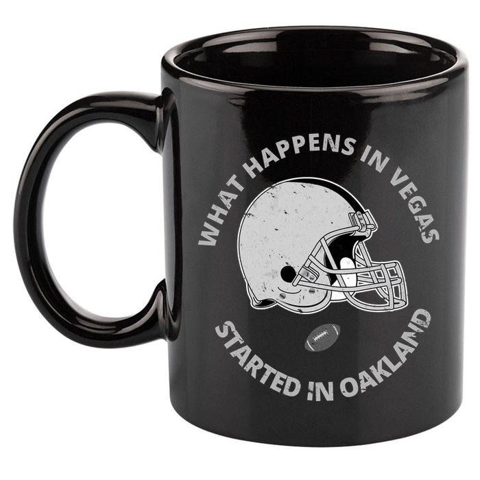 What Happens In Vegas Started In Oakland 11oz C Handle Ceramic Mug