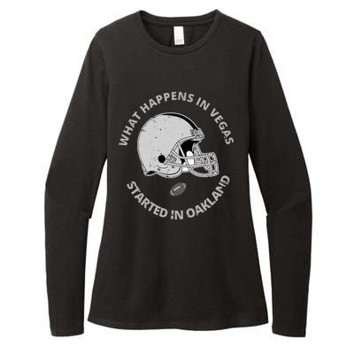 What Happens In Vegas Started In Oakland Womens CVC Long Sleeve Shirt