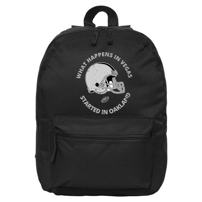 What Happens In Vegas Started In Oakland 16 in Basic Backpack