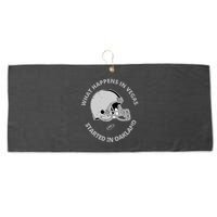 What Happens In Vegas Started In Oakland Large Microfiber Waffle Golf Towel