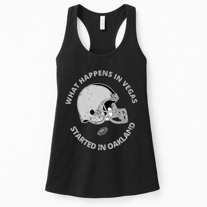 What Happens In Vegas Started In Oakland Womens Tank Top