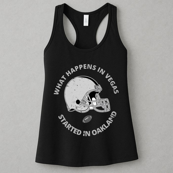 What Happens In Vegas Started In Oakland Womens Tank Top