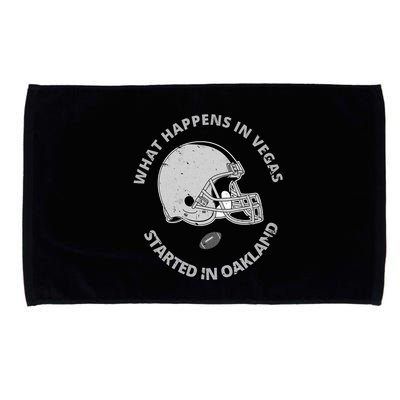 What Happens In Vegas Started In Oakland Microfiber Hand Towel