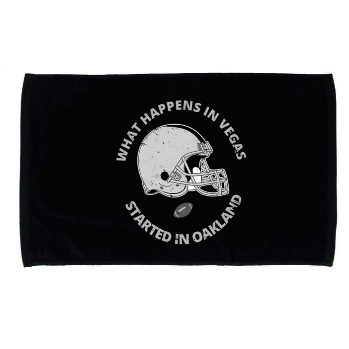 What Happens In Vegas Started In Oakland Microfiber Hand Towel