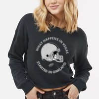 What Happens In Vegas Started In Oakland Cropped Pullover Crew