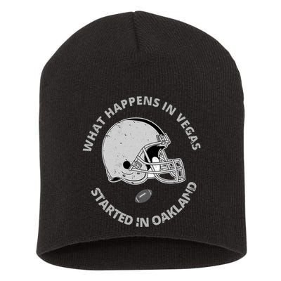 What Happens In Vegas Started In Oakland Short Acrylic Beanie