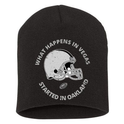 What Happens In Vegas Started In Oakland Short Acrylic Beanie