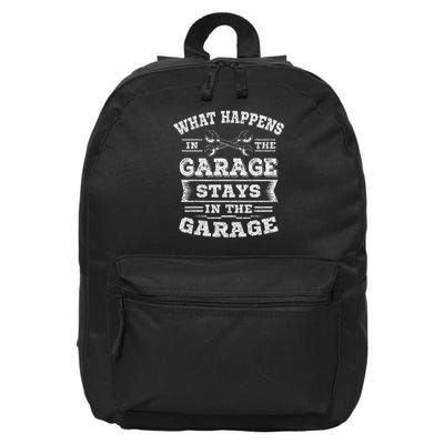 What Happens In The Garage Stays In The Garage 16 in Basic Backpack
