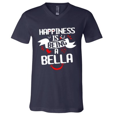 Women Happiness Is Being A Bella Best Grandma T V-Neck T-Shirt