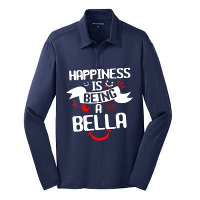 Women Happiness Is Being A Bella Best Grandma T Silk Touch Performance Long Sleeve Polo