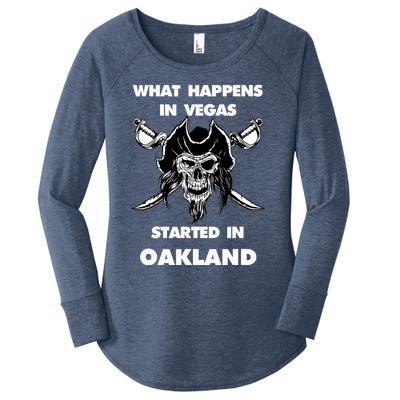 What happens in Vegas started in Oakland Gift Christmas Women's Perfect Tri Tunic Long Sleeve Shirt