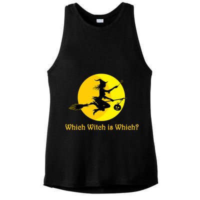 Which Witch is Which? Funny Halloween Ladies PosiCharge Tri-Blend Wicking Tank