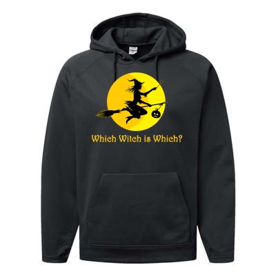 Which Witch is Which? Funny Halloween Performance Fleece Hoodie