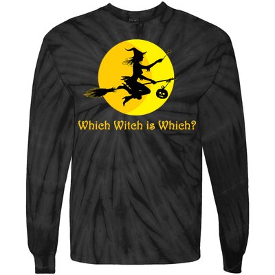 Which Witch is Which? Funny Halloween Tie-Dye Long Sleeve Shirt