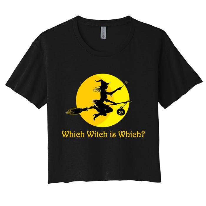 Which Witch is Which? Funny Halloween Women's Crop Top Tee