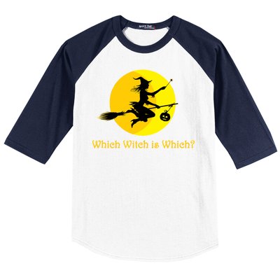 Which Witch is Which? Funny Halloween Baseball Sleeve Shirt