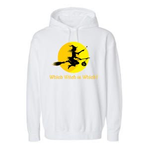 Which Witch is Which? Funny Halloween Garment-Dyed Fleece Hoodie